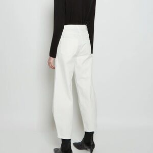 Toteme white barrel leg jeans